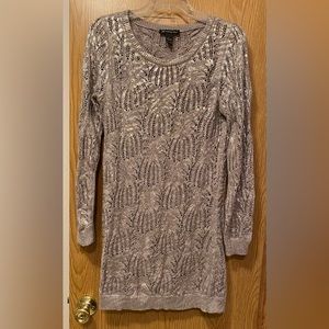 INC International Concepts Brown Shimmery Gold Sweater. Large